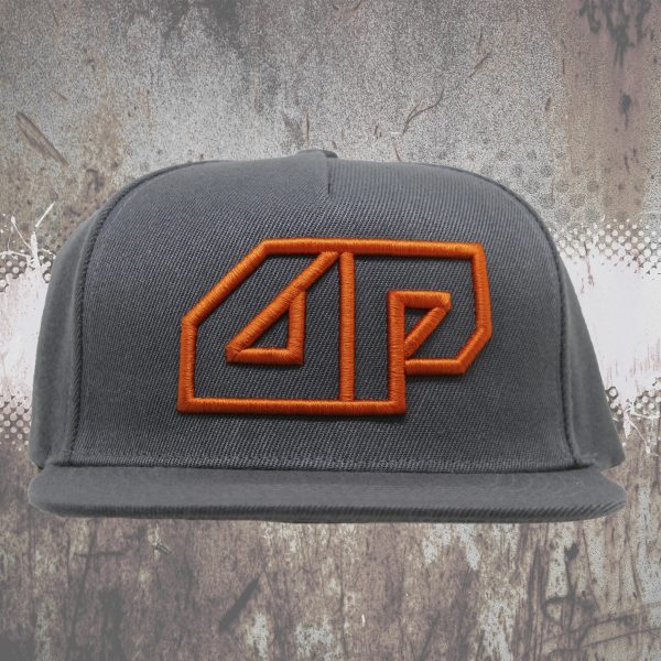 Deepack - Snapback CAP - 3D embroidered Deepack logo - orange on grey
