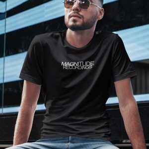 MAGNITUDE RECORDINGS – T-shirt with logo, white print