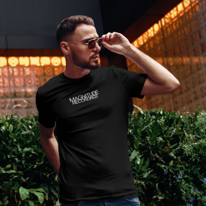 MAGNITUDE RECORDINGS – T-shirt with logo, white print