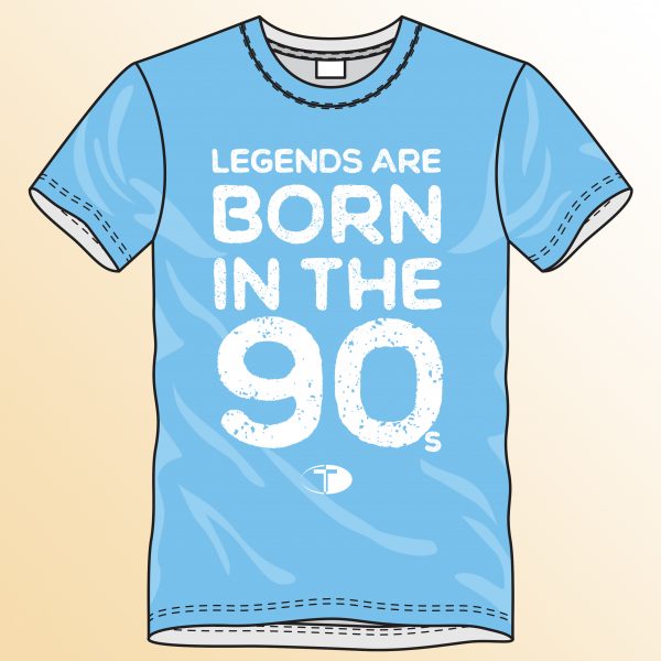 T-Spoon - T-shirt, skyblue, Legends are born in the 90s - Image 2