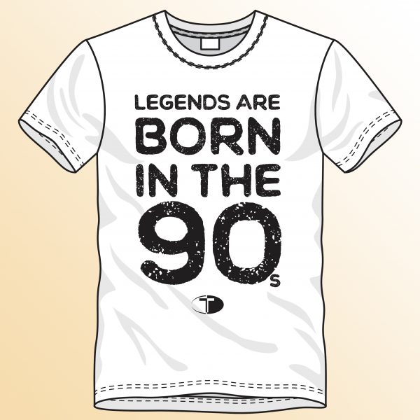 T-Spoon - T-shirt, white, Legends are born in the 90s - Image 2
