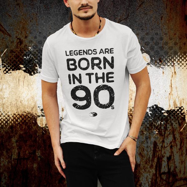 T-Spoon - T-shirt, white, Legends are born in the 90s