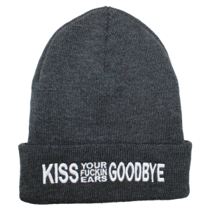 Charly Lownoise & Mental Theo – Beanie Kiss Your Fucking Ears Goodbye (white embroidered)