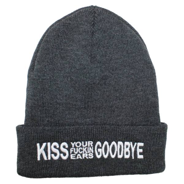 Charly Lownoise & Mental Theo - Beanie Kiss Your Fucking Ears Goodbye (white embroidered) - Image 3