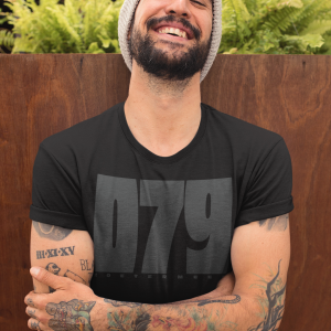 079 – T-shirt, soft white print