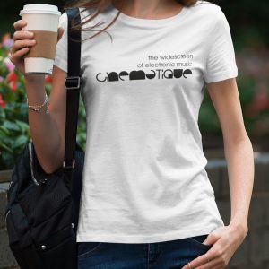CINEMATIQUE – T-shirt female, logo in black, available in different colors