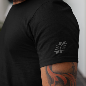 BITTE-EIN-BEAT! – T-shirt with outline logo, anthracite print