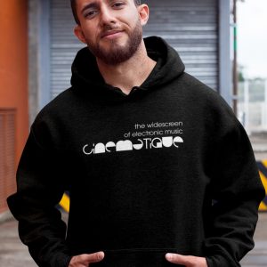 CINEMATIQUE – Hoodie black , logo in white