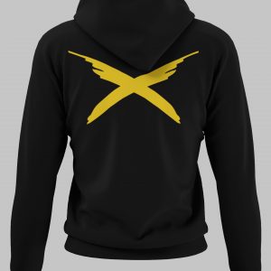 RAYVOLT – Hoodie with logo, yellow print