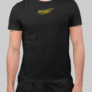 RAYVOLT – T-shirt with logo, yellow print