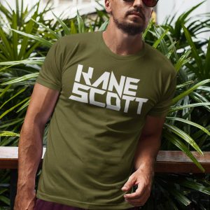 KANE SCOTT – T-shirt with text logo, white print