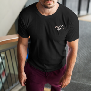 DANA – T-shirt with logo, rosegold print