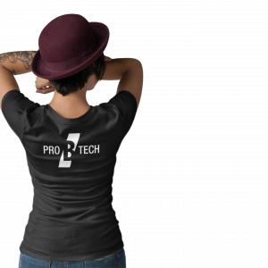 PRO B TECH – Black T-shirt women with logo on both sides