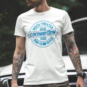 LOCOMOTION – T-shirt 1983 2011 / DIV. KLEUREN / blauwe opdruk