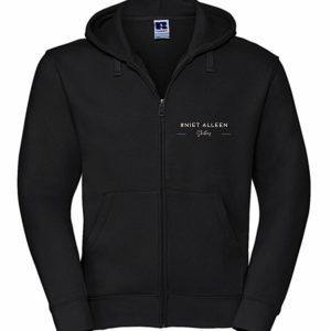 ST NIET ALLEEN – HEREN Hoody zipper zwart, logo in wit