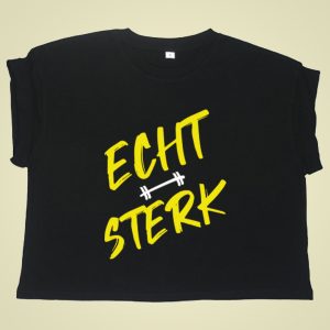 ECHT STERK – Crop Tee Echt Sterk handgeschreven – dames