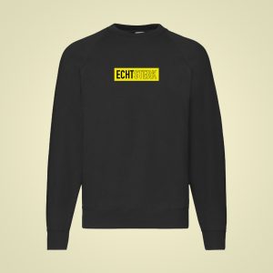 ECHT STERK – Sweater met logo in geel volvlak