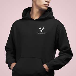 YOEL LEWIS – Hoody black, white print on both sides