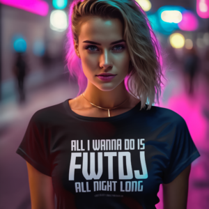 DJ GEAR – T-shirt WOMEN ‘FWTDJ all night long’ – B
