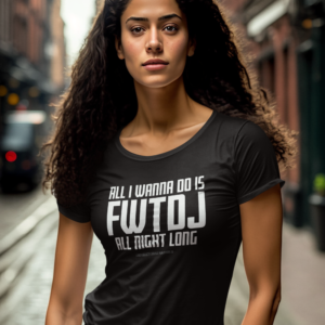DJ GEAR – T-shirt WOMEN ‘FWTDJ all night long’ – B
