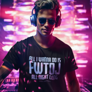 DJ GEAR – T-shirt MEN ‘FWTDJ all night long’ – B