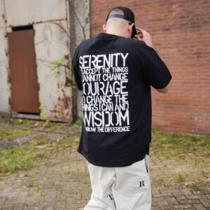 BILLY THE KIT – T-shirt Black Oversized – Serenity, Courage, Wisdom