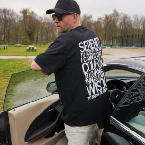 BILLY THE KIT – T-shirt Black Oversized – Serenity, Courage, Wisdom