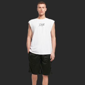 BILLY THE KIT – Sleeveless T, MEN White – Serenity, Courage, Wisdom