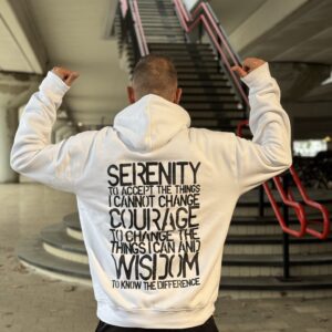 BILLY THE KIT – Hoody, White – Serenity, Courage, Wisdom