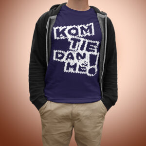DJ Norman – T-shirt, KOM TIE DAN HE!, navy, white print
