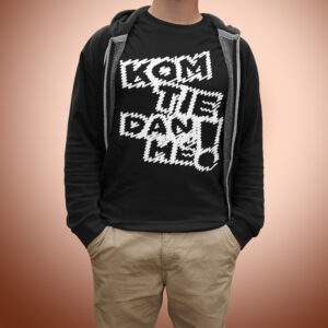 DJ Norman – T-shirt, KOM TIE DAN HE!, black, white print