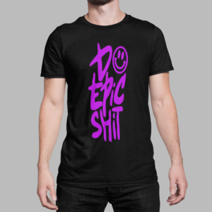 CHARLY LOWNOISE – T-shirt Do Epic Shit, fluor purple print