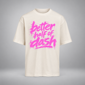 DASH BERLIN – T-shirt birch unisex LOOSE FIT – BETTER HALF OF DASH, pink print