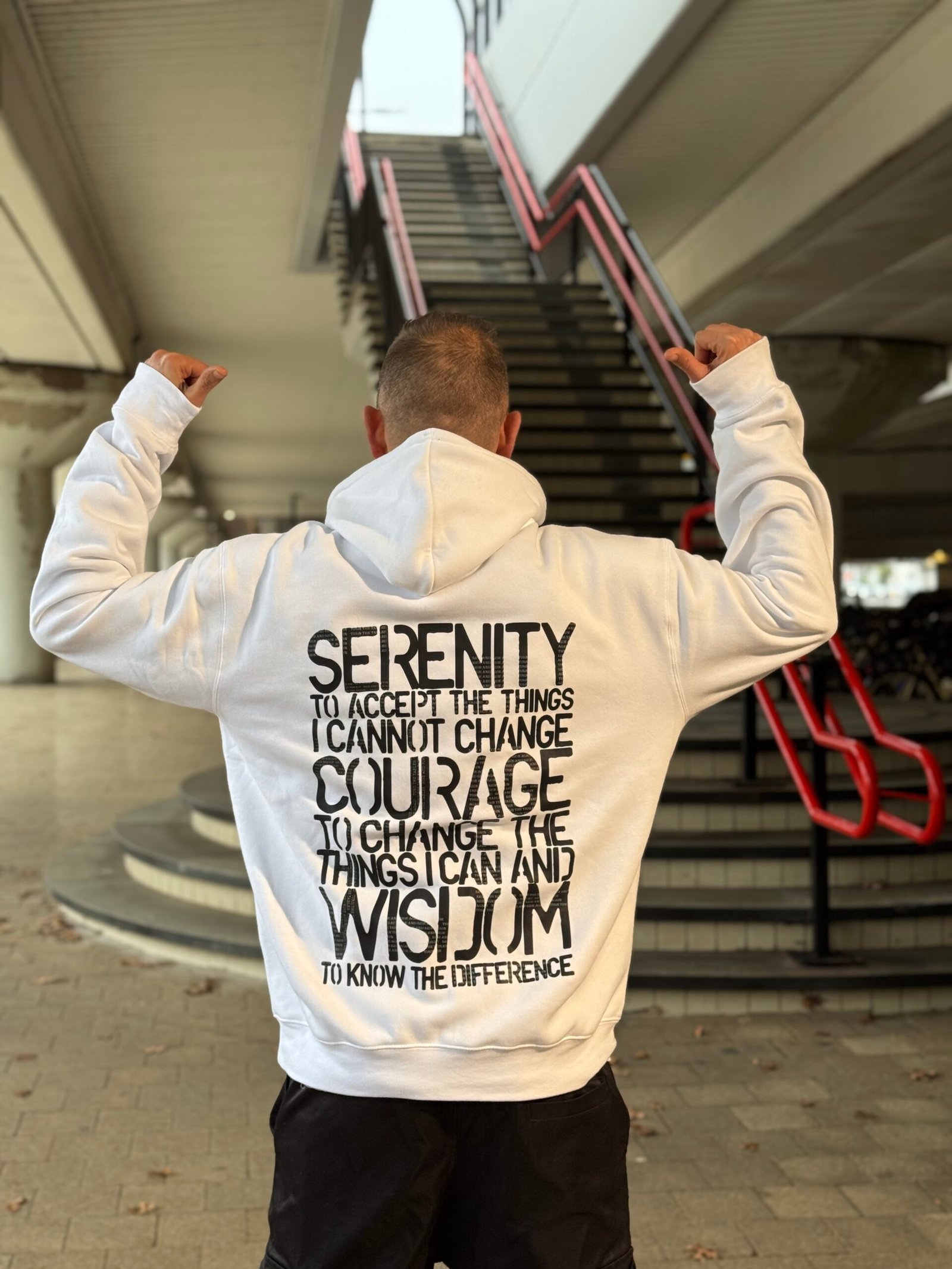 BILLY THE KIT - Hoody, White - Serenity, Courage, Wisdom | Artist Fanshop